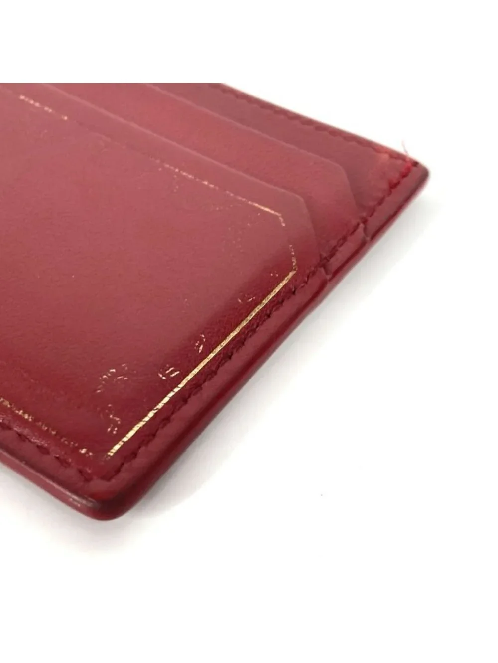 Cartier Card Case Garland de Leather Burgundy